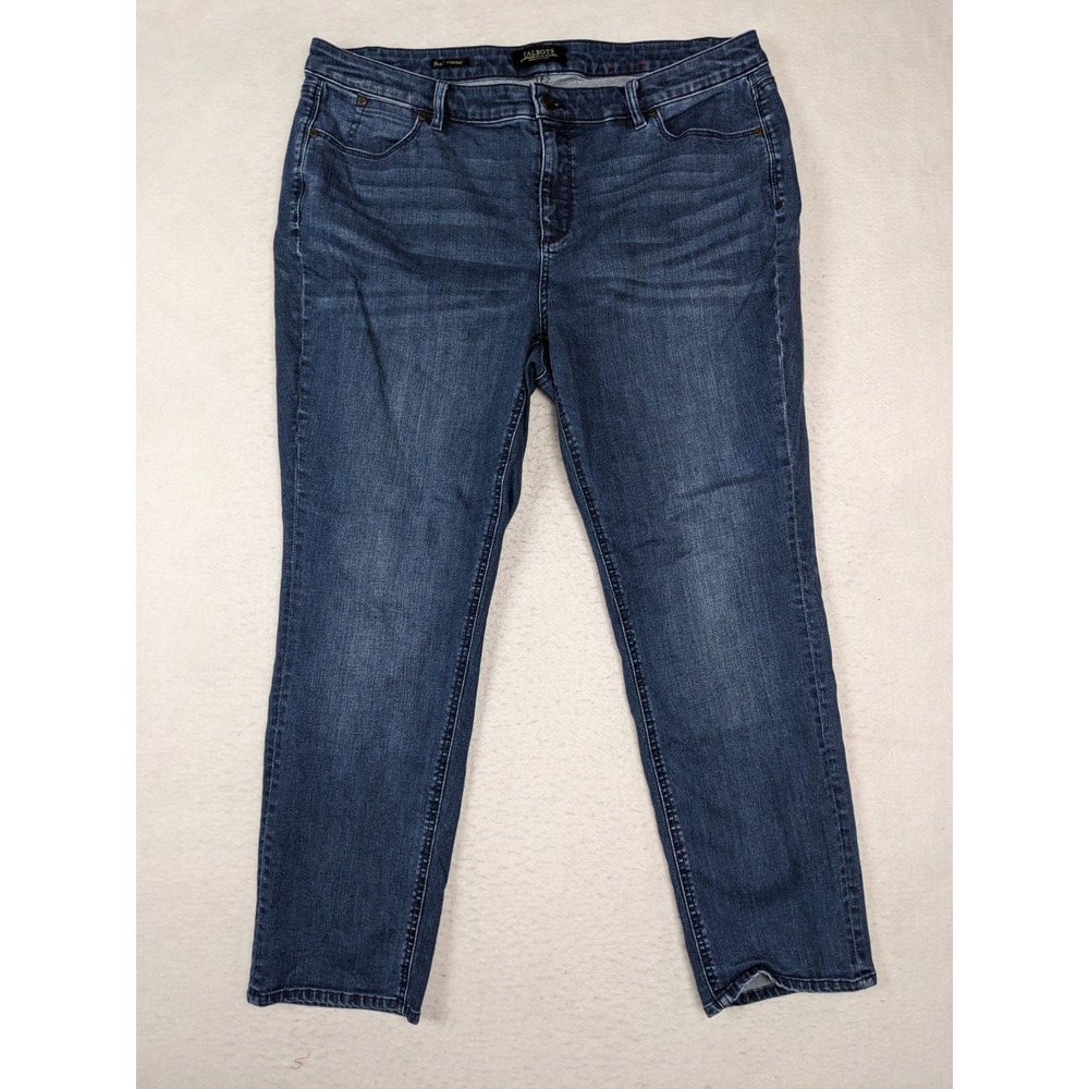 Talbots Womens Petites Flawless Five-Pocket Straight Jeans Size 18 WP